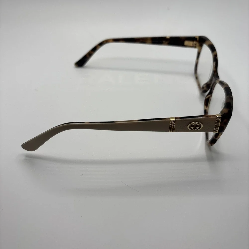 Gucci GG 3559 L7B Tortoise Brown White Ivory Eyeglass Frame 53-14 135 Italy #491
